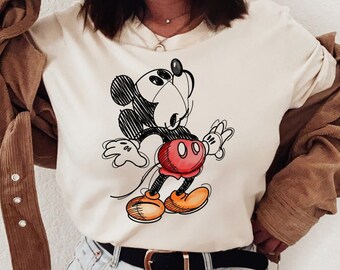T-shirt retrò Topolino e amici Disneyland Est 1955, camicia Disneyland, camicia per le vacanze in famiglia 2022, Magic Kingdom, camicie Disney