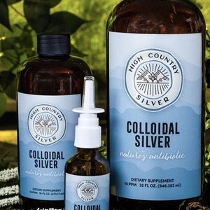 Colloidal Silver Nano Silver Solution Immune Support Ionic Colloidal silver made with 99.99% pure silver