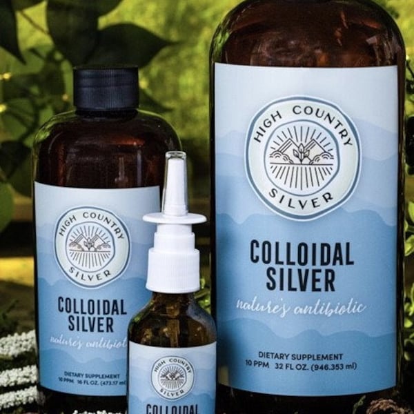 Colloidal Silver Nano Silver Solution Immune Support Ionic Colloidal silver made with 99.99% pure silver