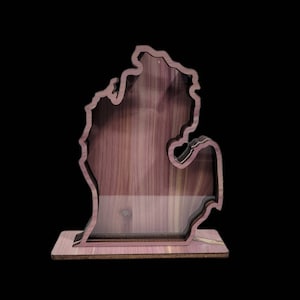 Michigan Cedar shadow box for your Lake Superior agates, beach glass, Petoskey, sea glass etc. The mitten