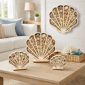 Sea Glass & Seashell Shadow Box Beach Glass | Shell Display