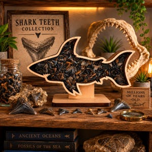 Shark Teeth Shadow Box: Shark Tooth Display