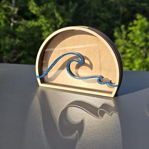 Mini Tidal Wave (Sparkle) shadow box for your Shark teeth, Sea glass etc.