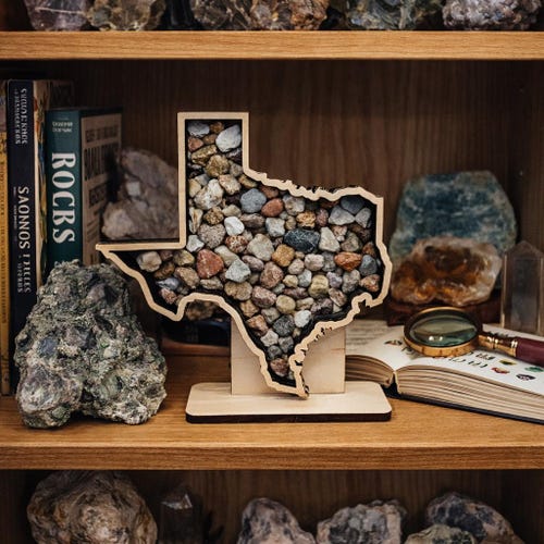 Texas Shadow Box for Agates, Rocks, Sea Glass