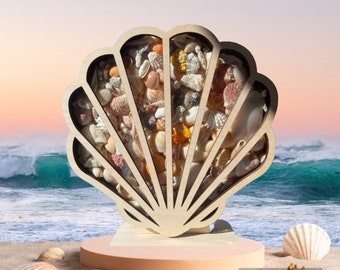 Sea Glass & Seashell Shadow Box Beach Glass | Shell Display