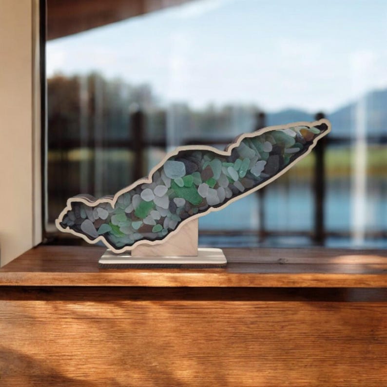 Lake Erie Sea glass Shadow Box 11" or 19" image 2