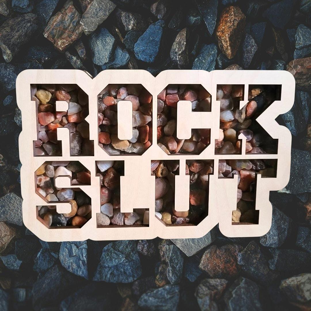 Rock Slut shadow box for rocks, Lake Superior agates, agates, Petoskey, beach glass, etc.