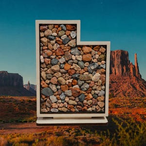 Utah Shadow Box: Agate, Crystal, Sea Glass Display