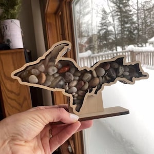 Upper Peninsula Michigan Shadow Box for Lake Superior agates | Yooperlites | Petoskey stones