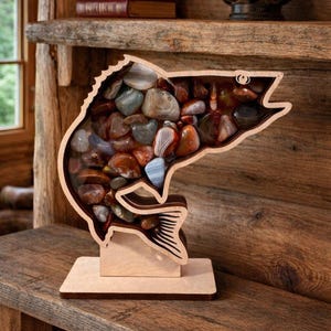 Walleye Shadow Box: Lake Superior Agate | Sea Glass Display