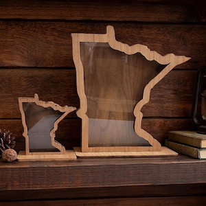 Minnesota *Walnut Shadow Box: Lake Superior Agate | Beach Keepsake