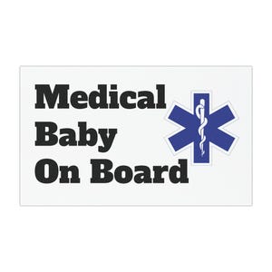 Medizinisches Baby an Bord Auto-Magnet - leicht abnehmbarer Magnet für jedes Auto, keine Rückstände - medizinisch komplexes Kind