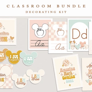 Magical Mouse Classroom Bundle, Mouse Classroom Decor | Retro Classroom | Disco Ball