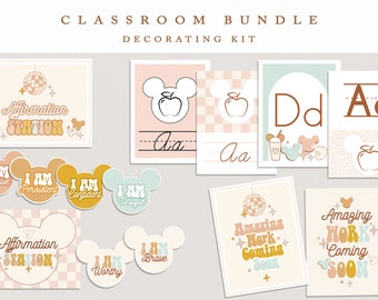 Magical Mouse Classroom Bundle, Mouse Classroom Decor | Retro Classroom | Disco Ball