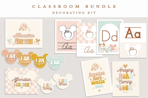 Magical Mouse Classroom Bundle, Mouse Classroom Decor | Retro Classroom | Disco Ball