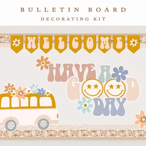 Boho Bulletin Board Kit, Retro Classroom Decor | Groovy Classroom