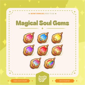 Madoka Magica Gem Souls Twitch bagdes | Subs | Bits | Stream | Kawaii | Emotes | Anime | Aesthetic