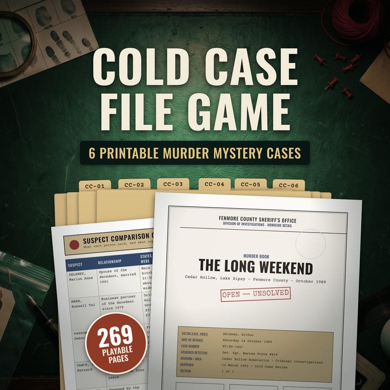 Investigation Case File Set - Etsy