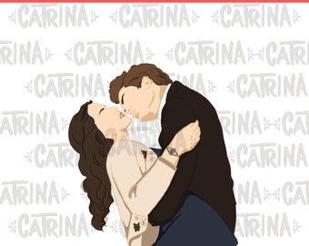 Bella and Edward inspired PNG file/commercial use/Twilight PNG/instant download/ sublimination files/transparent background