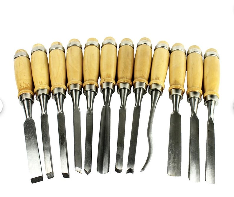 Chisel Shiny 12-piece Wood Carving Chisel Set | Professional Steel Woodworking ...