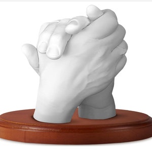 Luna Bean Round Wood Base - Hand Casting Sculpture Base Hand Casting - 6" Round Solid Wood Keepsake Display with a Semi-Gloss Finish