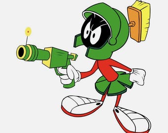 Marvin the Martian Kids Decal | USA Sticker for Car, Truck, Window, Laptop, Wall