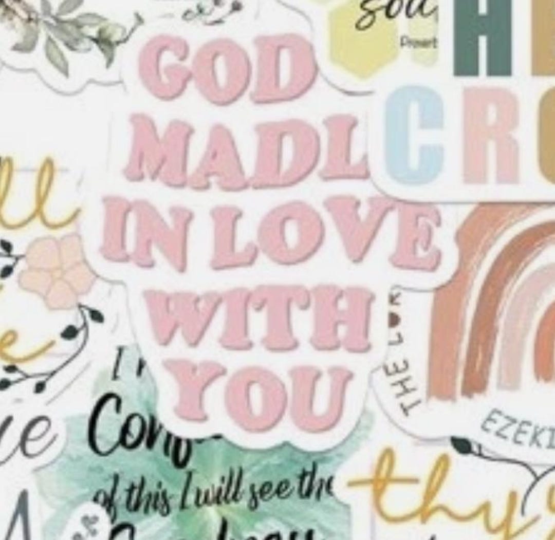50 Pcs Christian Stickers, Inspirational Jesus Bible Verse Stickers ...