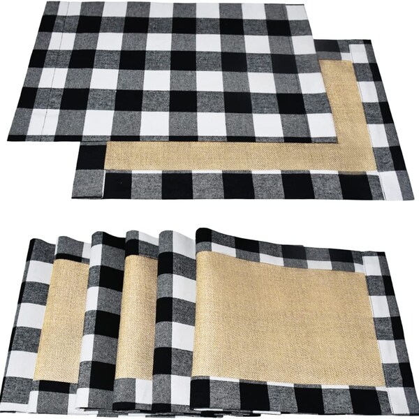 Buffalo Plaid Placemats Etsy