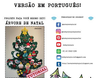 DIY: Árvore de Natal em feltro para crianças - Tutorial e Moldes