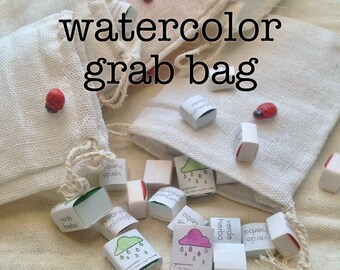 WATERCOLOR GRAB BAG - Handmade Paint kit, random colors
