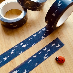 Washi tape Crane Birds Flying, journal scrapbooking, 10m x 15mm