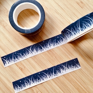 Gras und Sterne bei Nacht Washi Tape, 10 m x 15 mm