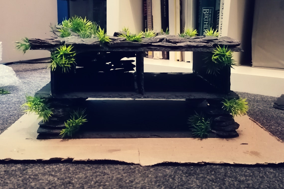 Aquarium custom slate cave Axotles Etsy