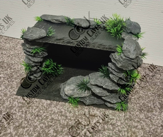 thumbnail image 2 of Magtara Ledge Hideout Rainforest Series - Decorative Resin Basking Rock Cave Hide Decor For Reptiles, Fish, Amphibians, Small Animals, Terrariums, Aquariums, Tanks 2 of 9