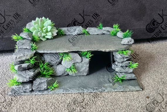 Gecko Hides, Gecko Hide, Frogs Shelter, Kleine bevochtigingsschuilplaats met 3 wastafels voor gekko hagedis slang schildpadkikker voor huisdieren comfort en veiligheid