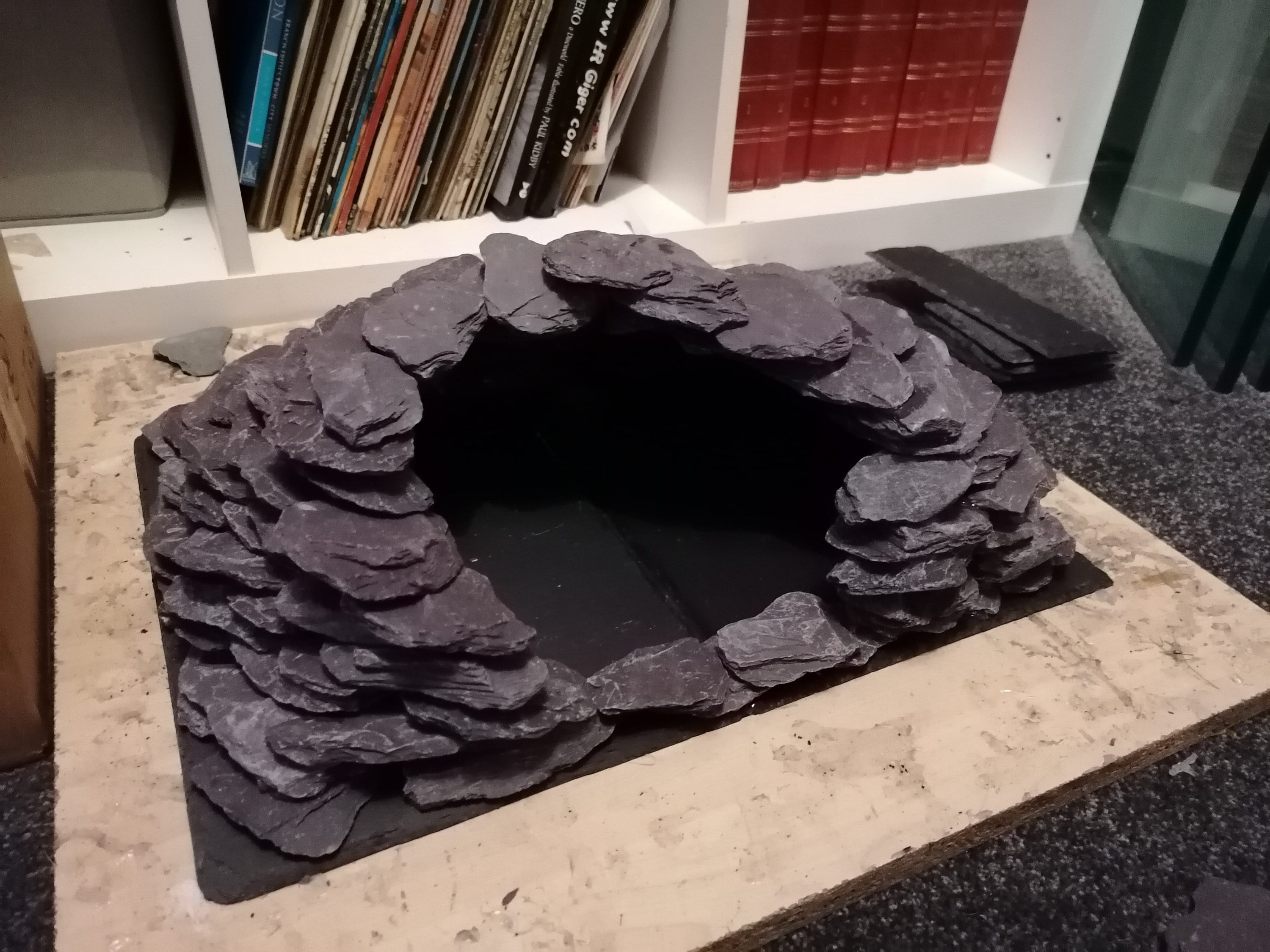 Natural slate reptile hide bearded dragon python Etsy