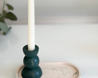 Green Candlestick Holders: Green Coastal Home Decor
