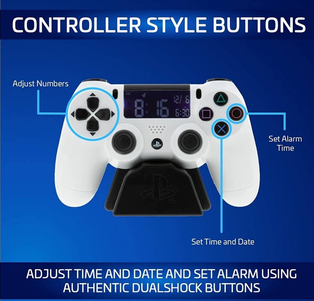 The Playstation 4 Dualshock Controller Alarm Clock Etsy UK