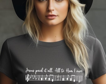 Jesús lo pagó todo, camiseta unisex con himno cristiano, hecha en EE. UU.