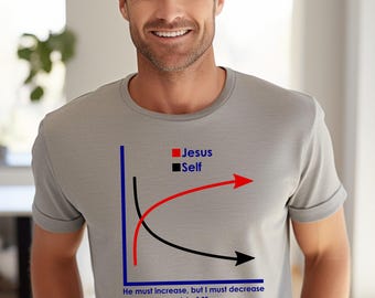 He Must Increase, I Must Decrease John 3:30 Made in USA Christian Unisex T-Shirt