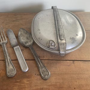 J-7)US MESS KIT PAN カトラリー付き 米軍実物 美品 - メルカリ