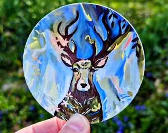 Wildlife Deer Sticker: Waterproof Vinyl Art Decal