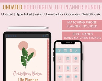 Undated Digital Life Planner Bundle