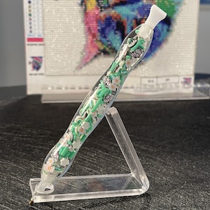 Diamond Painting Pen, Handmade Art Tool Accessory Pen, Diamond Painting Tools (Flowers, Leaves & Butterfly Fragments)
