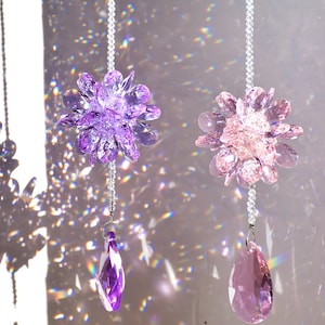 Dazzling High Crystal Suncatcher, Huge AB Crystal Rainbow Maker Cluster for Window/Car Charm /Office, Gift for Her