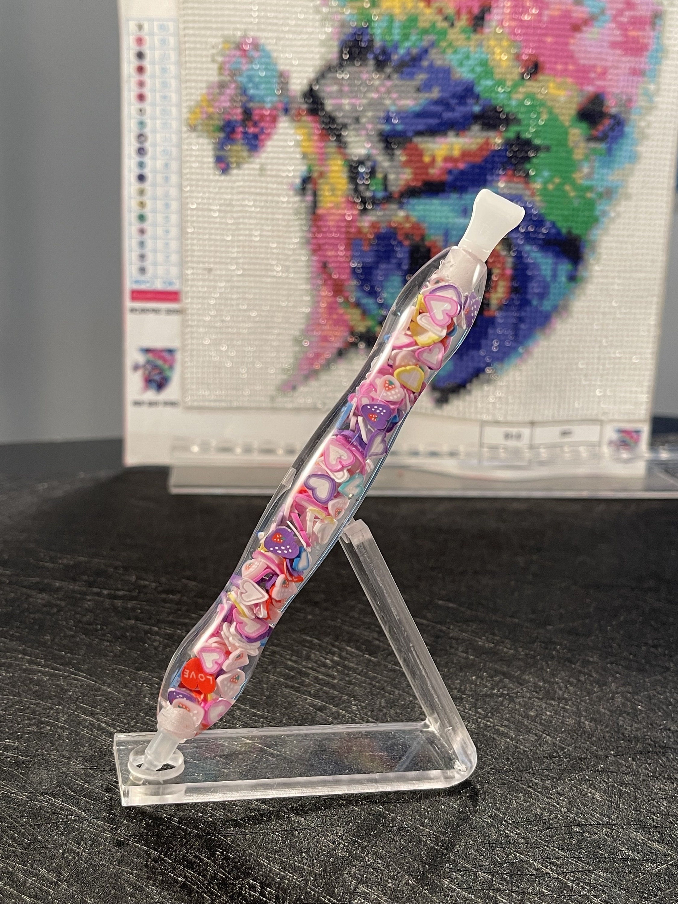 Diamond Painting Pen, Diamond Art Tools Accessories Pen,ergonomic Diamond  Art Drill Pen With Wax and Tips shiny Shards 