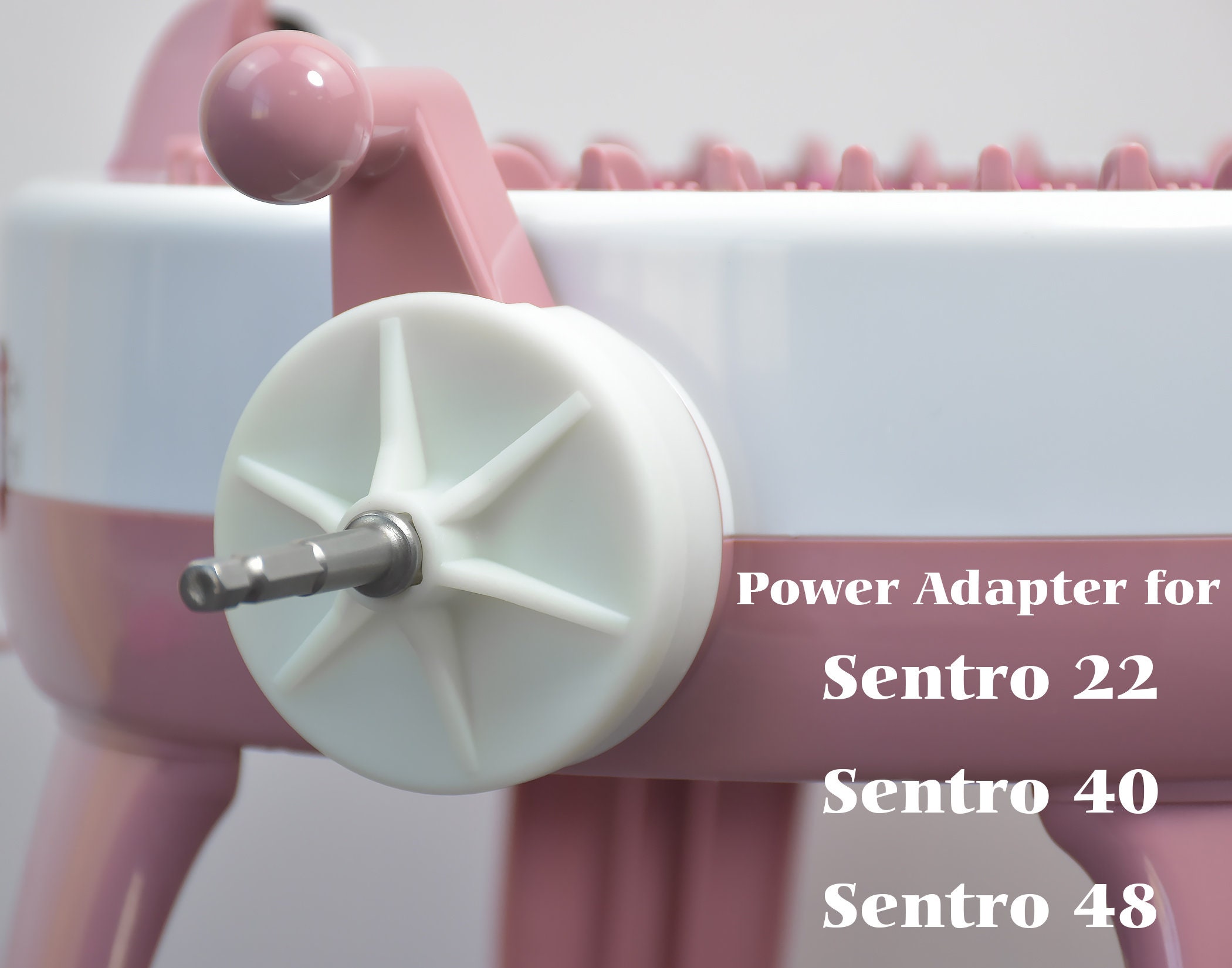 Power Adapter Compatible with Sentro Knitting Machine,Crank Handle Adapter  for Knitting,Adapter with Hex Steel Bit Compatible with Sentro 48/40/22 and