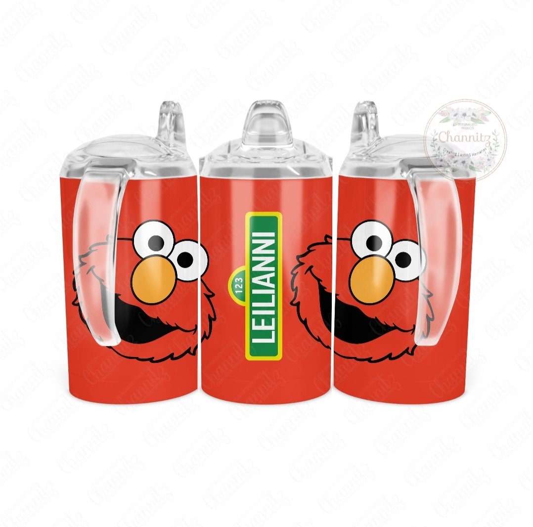 Sesame Street Elmo Tumbler Water Bottle Sippy Cup Snap Top BPA-FREE Kid's  Drink