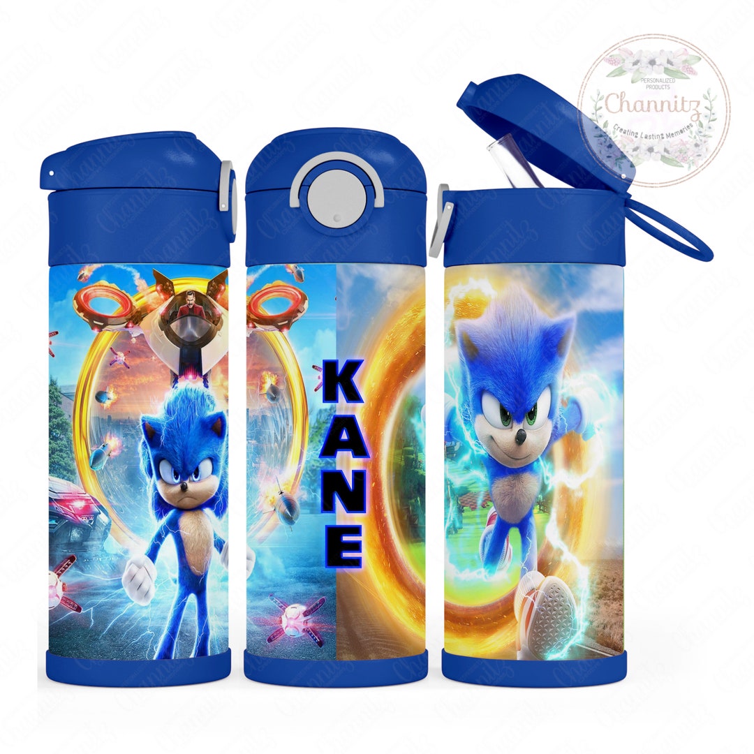 Customized sonic Water Bottle, Personalized Kids Water Bottle, sonic Gifts, Kids Gifts