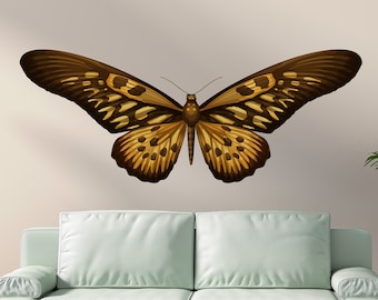 Big African Butterfly Wall Decal - Large Removable Butterfly Wall Decor - Animals Art Nursery Art Mural Vinyl Sticker CR10